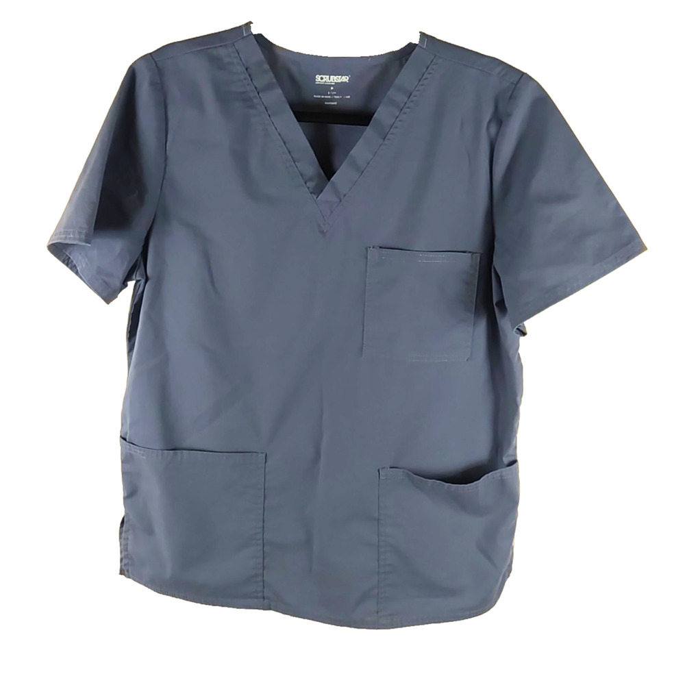 Scrubstar Women's Scrub Top Size Small Gray Medical